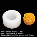 3D roos siliconen mal voor cake en zeep met realistische bloemblaadjes details - Stijl 3 / Transparant