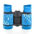 Blue children's binoculars with tree pattern and non-slip rubber focus knob for outdoors - Blue