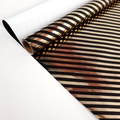 Large roll of black and gold metallic foil diagonal stripe luxury gift wrapping paper - Black and Gold Diagonal Stripes