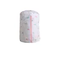 Cylindrical mesh laundry bag with tree pattern and pink zipper, size 33cm x 22cm - Colorful Miniature Tree Cylinder (22*33cm)