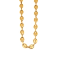 Collana a catena a chicco di caffè in acciaio inossidabile dorato con maglia a maiale - Collana Naso di Maiale 6mm (CK1249) / Oro