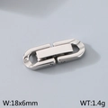 Cierre en U de acero inoxidable plateado para joyería DIY, tamaño de 18x6mm - 18x6mm / Color Acero