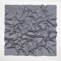 Elegant grey satin silk square scarf with soft matte finish and natural draping texture - Grey (5#)