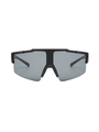 Men's outdoor sports sunglasses with matte black frame and translucent grey lenses - Black Frame Grey Lens