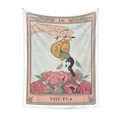 Detail of tarot style tapestry featuring IX The Tea print for bohemian home wall decor - The Tea (GT220101-13)