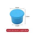 Light blue silicone wine bottle stopper with 3.6cm diameter and 2.6cm height dimensions - Standard Type / Light Blue