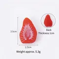 Realistic strawberry miniature model resin ornament with detailed cut surface 3.5cm - 3.5cm Half Strawberry (With Printing)