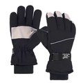Waterproof black winter ski gloves for women featuring anti-slip palms and -20° thermal lining - Black