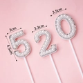 Elegant 520 pearl cake toppers set with white beads and rhinestones for decoration - Pearl 520 White 5sets
