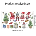 Cartoon Christmas gnomes and trees wall sticker sheet measuring 70x39 cm in size - 39x70cm