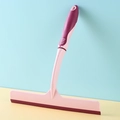 Pink and purple anti-slip window squeegee with ergonomic handle for glass cleaning - Model 6088 / Pink