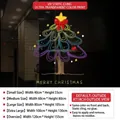 Golden bow Christmas tree static window sticker with Merry Christmas text for glass decor - Colorful Graffiti Tree (SDUV-222) / Small (40x55cm)