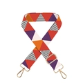 Adjustable polyester strap with colorful geometric print and gold metal buckles - Ethnic Style 14