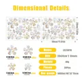 Rainbow prism static butterfly window film 20x30cm sheet with multiple floral decals - LS23016 Flowers and Leaves
