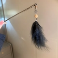 Chinese style silver hair pin with elegant black feather tassel and decorative beads - Gun Black Black Feather Style (27# Hairpin-Gun Black-Black Feather)