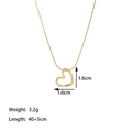 Minimalist gold heart pendant necklace with snake chain and adjustable length for women - [XKN6145] Twisted Heart Necklace Gold