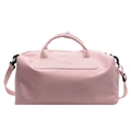 Pink large capacity sports gym bag with waterproof fabric and adjustable shoulder strap - Pink