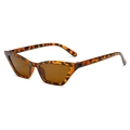 Retro cat-eye sunglasses with vintage leopard frame and brown lenses for women - Leopard Frame Tea Lens