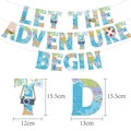 Striscione di viaggio Let The Adventure Begin con mappe vintage e icone di viaggio - Banner a 3 Corde