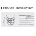 S925 sterling silver necklace with a 1.0 carat D color Moissanite stone pendant - Little Bear White Gold
