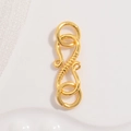 Polierter goldener S-förmiger Karabinerverschluss für DIY-Halsketten und Armbänder - Modell B Gold Seepferdchen S-Form Verschluss / Gold