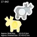 Molde de silicona con formas de alce para velas de Navidad y decoraciones DIY - Tipo 1-Alce Transparente