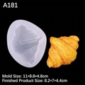 Molde de silicona para cruasanes, pasteles y velas, medidas 11x8,8x4,8 cm - Cruasán / Transparente