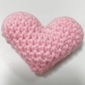 Handmade crochet pink heart ornament crafted from soft cotton yarn for gift DIY decor - Pink Heart