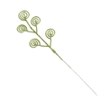 Glittering light green Christmas decorative candy branch with five spiral swirl picks - Light Green