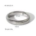 Silver stretch bangle 16mm width 62mm diameter detailed size and weight specs - Wide Style (16mm) / Silver