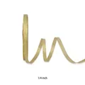 Nastro glitter oro champagne larghezza 6mm per decorazioni natalizie e fai da te - 0.6cm*25 Yards / Oro