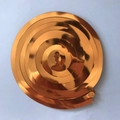 Shiny orange PVC spiral hanging decorations in a stacked disk form for party events - Shiny Double Spiral-Orange (6pcs/pack)