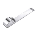 Macro view of silver metal bracelet bending tool with curved hook for DIY jewelry making - Bracelet Bender