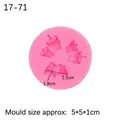 Pink silicone fondant mold featuring lily of the valley flower shapes for cake decoration - Green Pepper