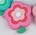 Pink camellia flower silicone crossbody bag for girls with soft petal texture design - Small Camellia Bag-Red