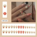 Clown-Thema Kunstnägel Set mit Zirkus-Mustern und French Tips 24 Stück W1638 - Zirkusmagie Kleber Stil (W1638)