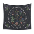 Détails de la tapisserie bohème avec phases de lune et motifs botaniques vintage - 73X95CM / CX01-2 Gris Foncé Botanique Vintage (Brossé)