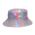 Modischer reflektierender Anglerhut mit metallischem Silber und regenbogenfarbenem Glanz - Holographischer Silber Regenbogen (3#)