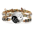 Pulseras trenzadas Yin Yang Dragón para parejas con cordones trenzados de colores - Tótem de Dragón Multicolor Par
