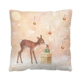 Square holiday pillow cover with watercolor deer, snow, and gifts illustration - Deer and Gift (QJB6683) / 45x45cm Single-sided