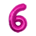 Número 6 Rosa Roja