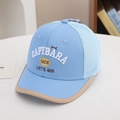 Detail of light blue kids' baseball cap with Capybara embroidery and mesh ventilation - 54cm (3-8 Years) / BARA-Light Blue