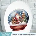 Sticker de toilette de Noël représentant le Père Noël dans une boule de cristal - Style Boule de Cristal 03