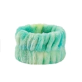 Polsini assorbenti in peluche per il lavaggio del viso in sfumatura verde e giallo - Polsino Colorato Sfumato