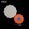 Sunflower silicone mold for fondant and clay, featuring a 4.9cm floral petal design - 1# Sunflower / Gray