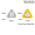 Triangle bird house clock silicone resin mold with finished yellow timepiece decor - Triangle Shape Mold (D4647)