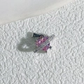 Close-up of pink heart pendant with silver arrow band and clear sparkling zircon stones - Style B Silver