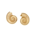 Irregular snail shell shape geometric stud earrings in polished golden finish - Bionic Conch Shell Style (7#)