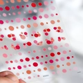 Adesivi per unghie minimalisti a pois rossi e arancioni con motivo stile KKD93 - Pois rosso arancio (KX093)