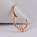 Rose gold snake-shaped septum ring piercing jewelry on a white display stand - 19# Rose Gold - Snake Ring